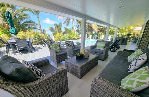 Rarotonga Villa | Natura Beach Pool Villa 2 - a 3BM pool villa on the beach at Vaimaanga Rarotonga
