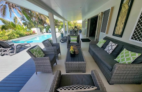 Rarotonga Villa | Natura Beach Pool Villa 2 - a 3BM pool villa on the beach at Vaimaanga Rarotonga